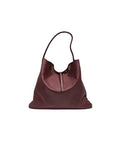 BONASTRE 10 Rue du Perche tote in burgundy calf leather, front view