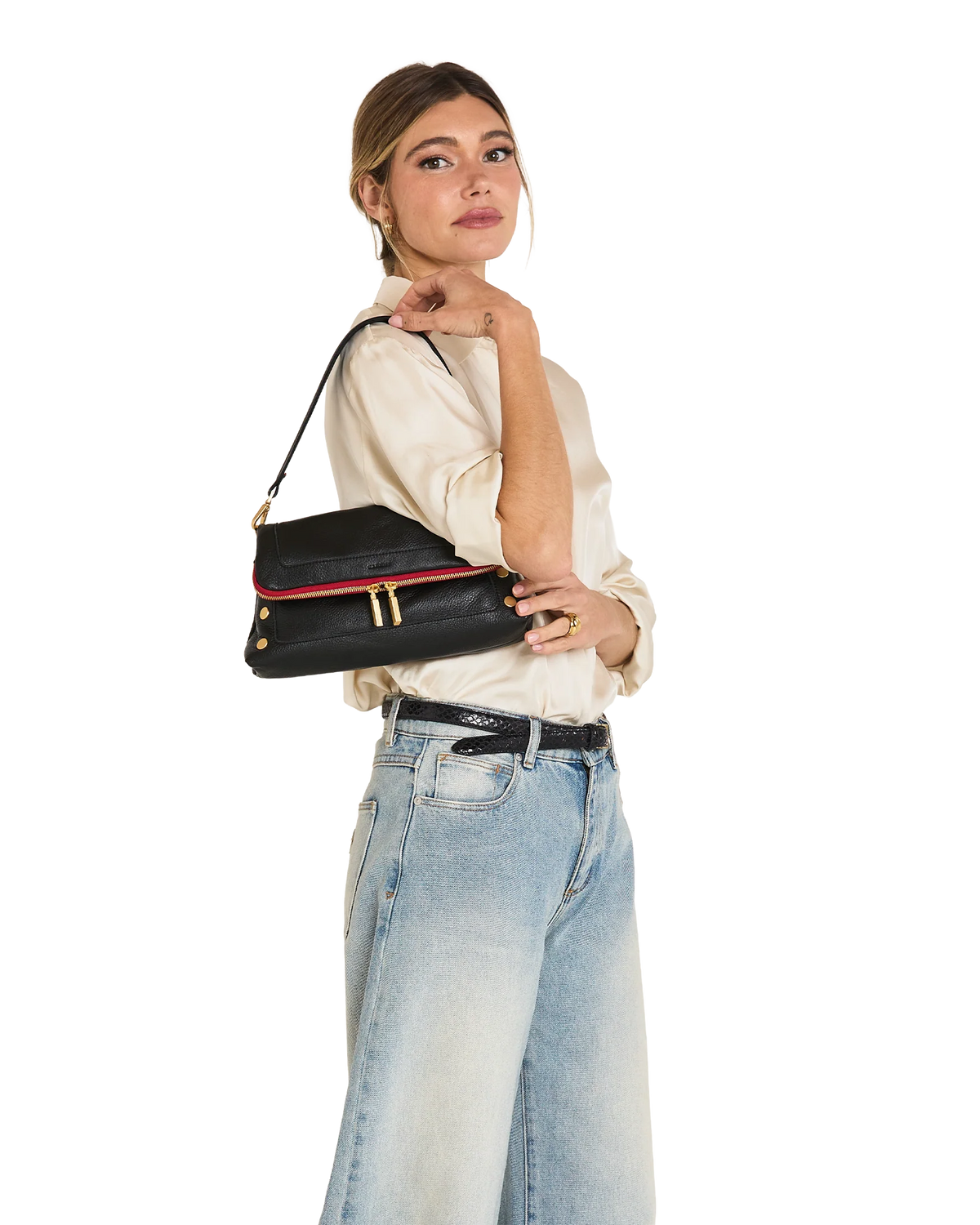 The bag carried on its short shoulder strap
