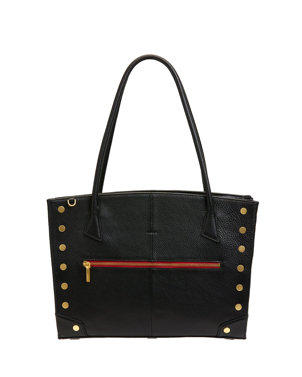 The Currier Work Tote, front view with straps extended