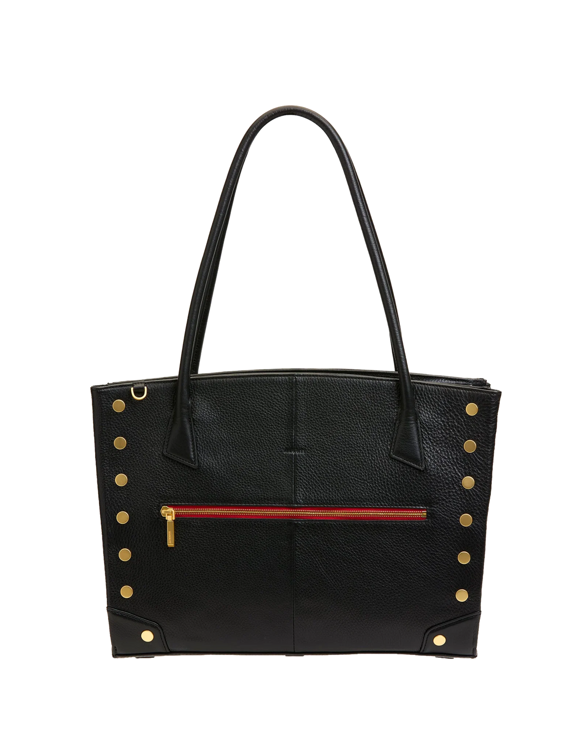 The Currier Work Tote, front view with straps extended