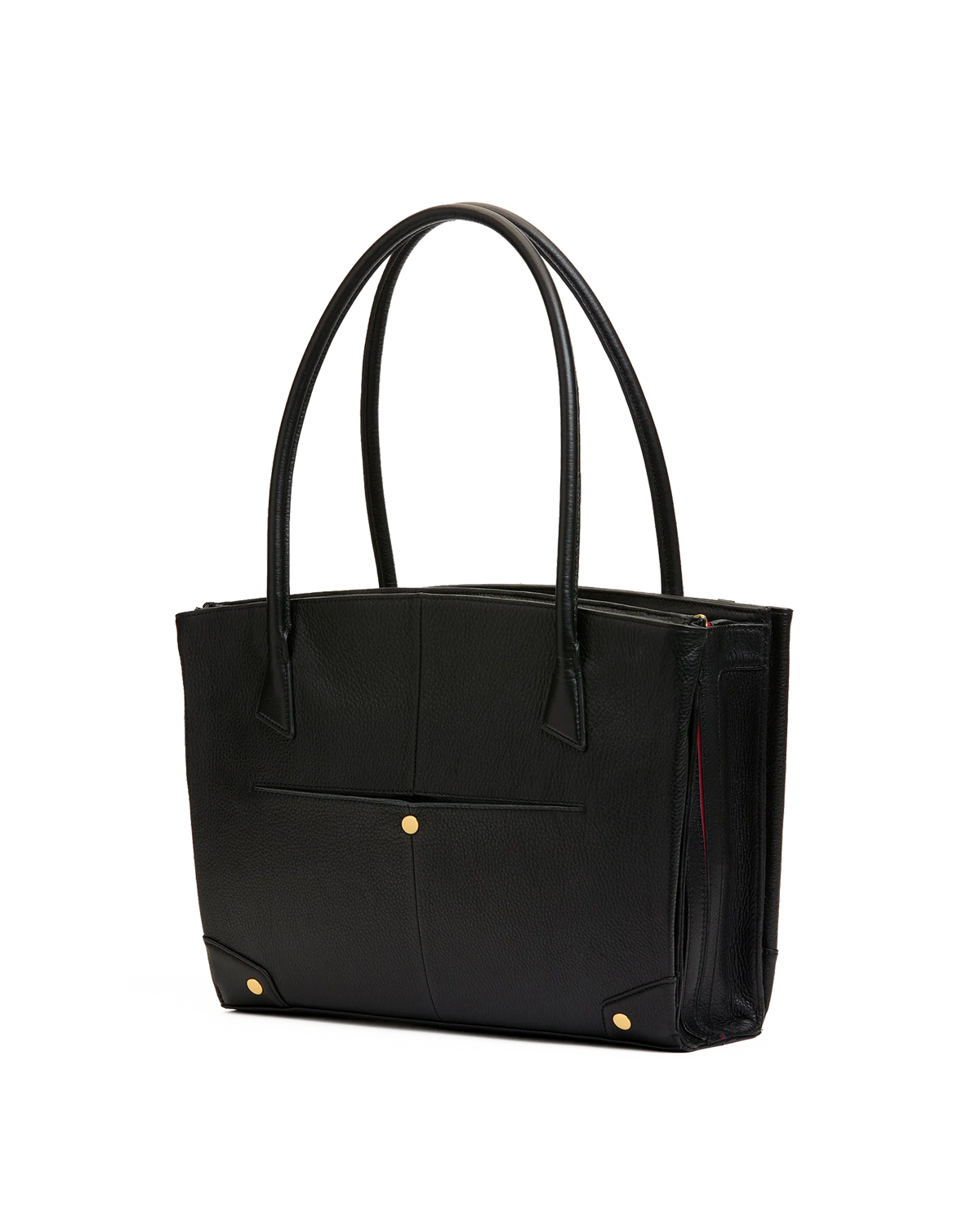 The Currier Work Tote, back view with slip pocket