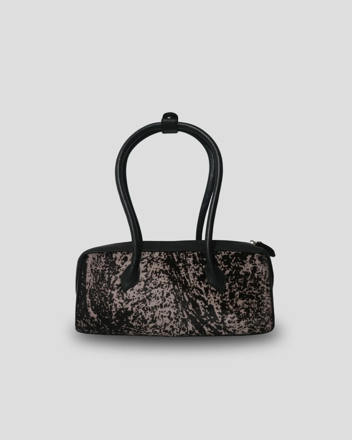 The Cila Cow Print Bag, front view